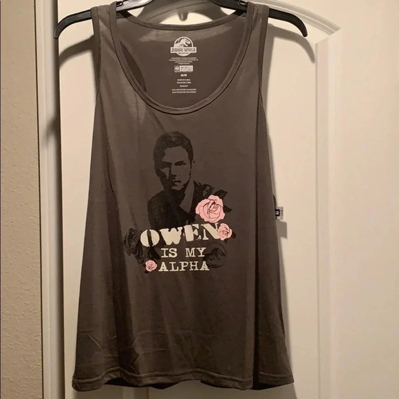 Jurassic Park Pajama Tank Top Owen is my Alpha Green New - Picture 5 of 11
